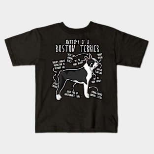 Boston Terrier Dog Anatomy Kids T-Shirt